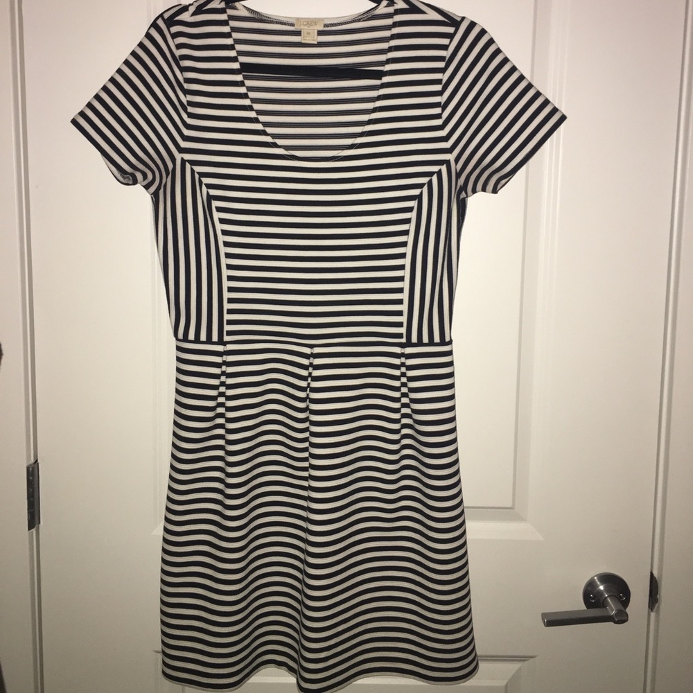 J.crew black and white striped dress